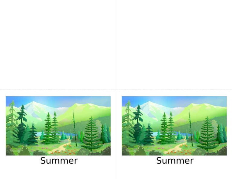 Wilderness scenes greeting cards Template In Word (.Docx File Download)