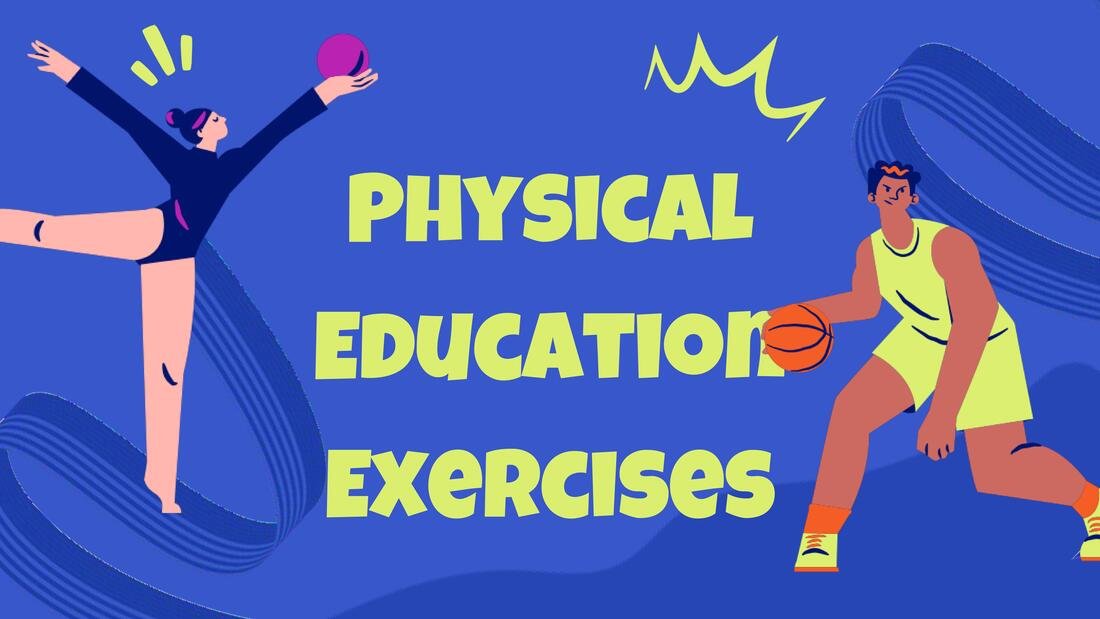 Blue and Lime Green Illustrative Physical Education Exercises (.ppt ...