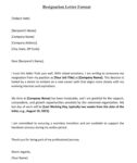 Resignation Letter In English (Download in Word)