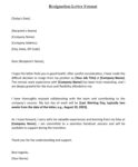 Resignation Letter Word Format (Download)