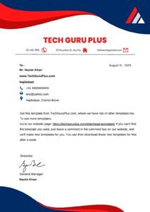 A4 Letterhead Template Word Free Download (.docx)