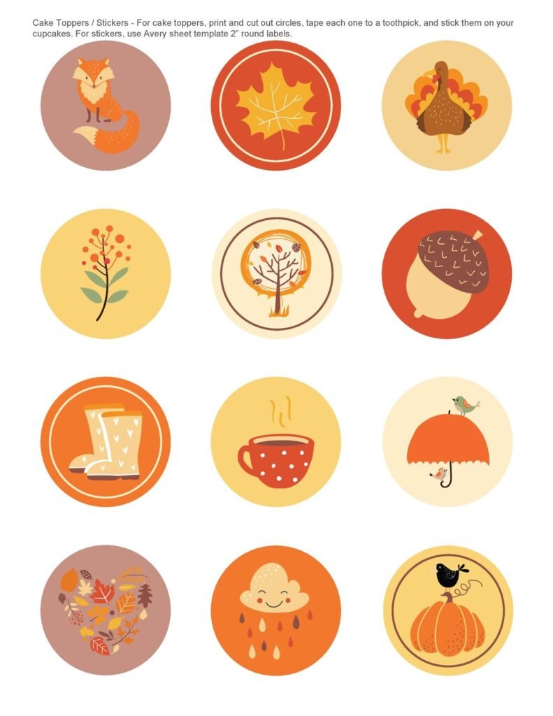 Autumn party printables Presentation Powerpoint Template (.ppt File