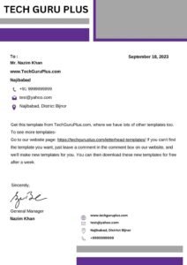 Electrical Contractor Letterhead Format (.docx)
