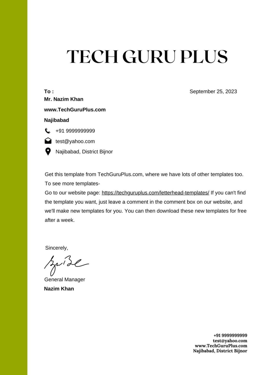 Professional Letterhead Images Word PDF File Download