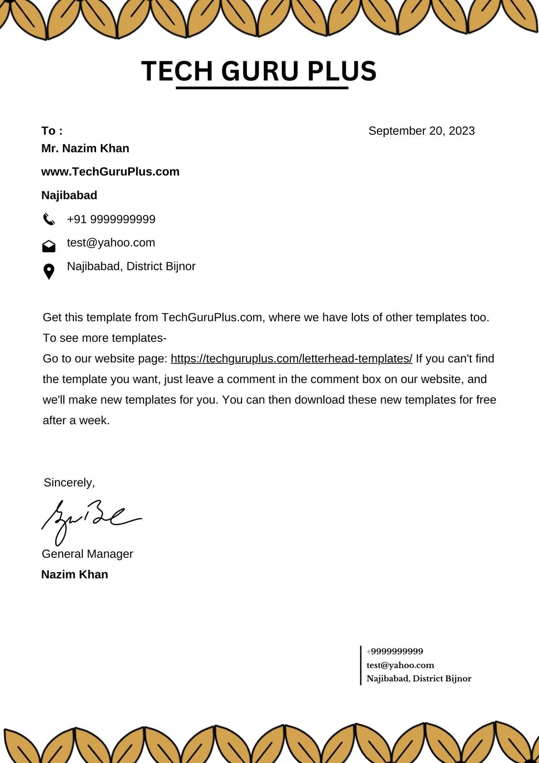 Free Letterhead Formats in Microsoft Word