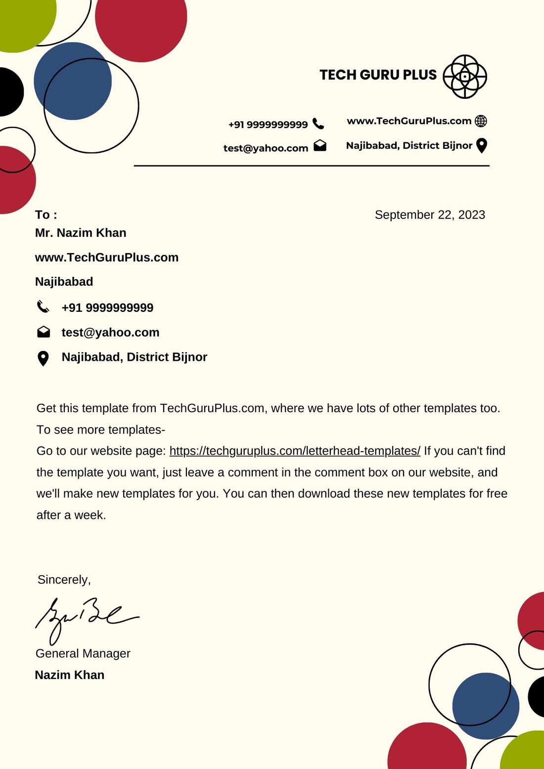 Free Letterhead Templates in Microsoft Word