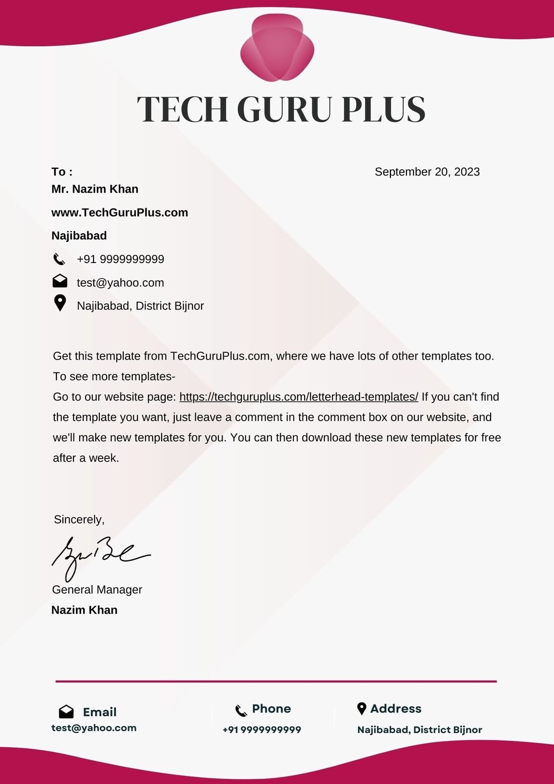 Free Restaurant Letterhead Templates To Download (.docx)