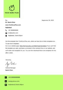 Indian Company Letter Head Design Format in Word Download