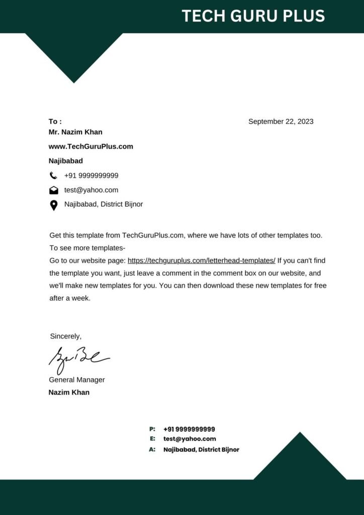 Letterhead templates with office logo editable word file 