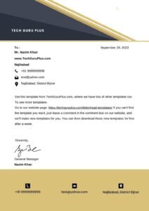 Letter Head Template in Word (FREE Download)
