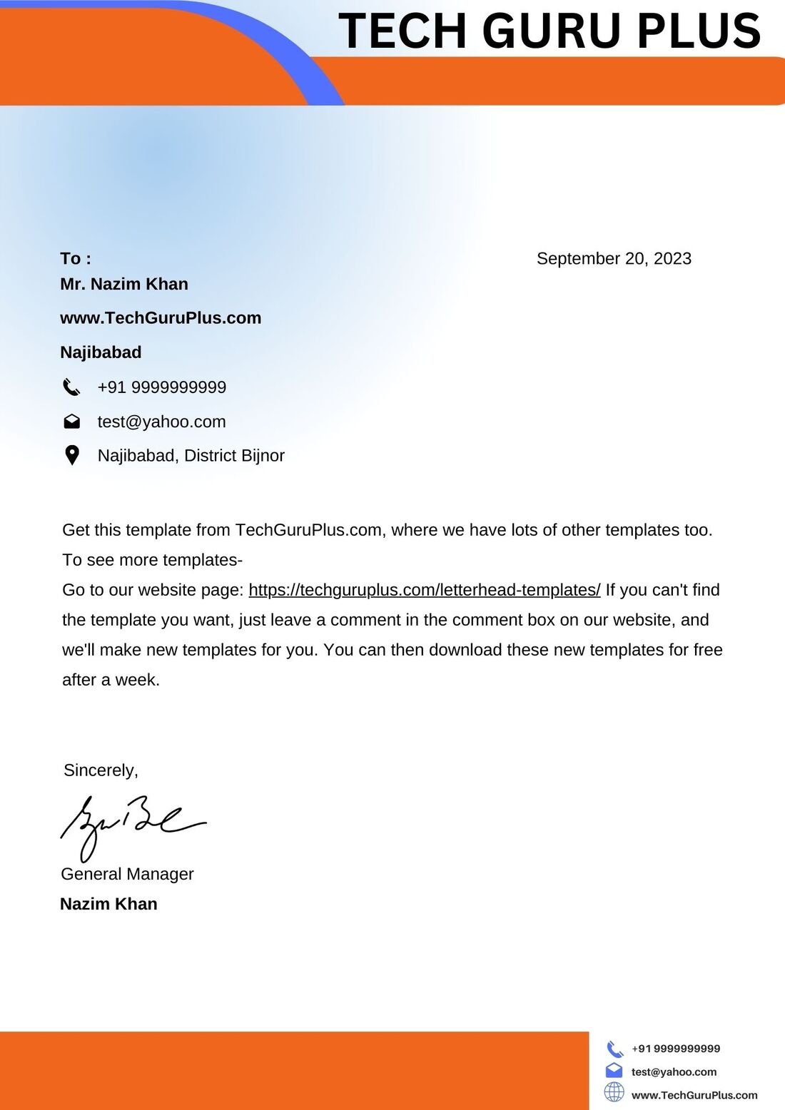 Free Letterhead Templates In Microsoft Word (.docx)