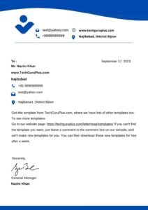Company Letterhead Template Word Free Download (.docx)