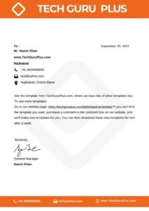 Letterhead Template Word Free Download Pdf (.docx)