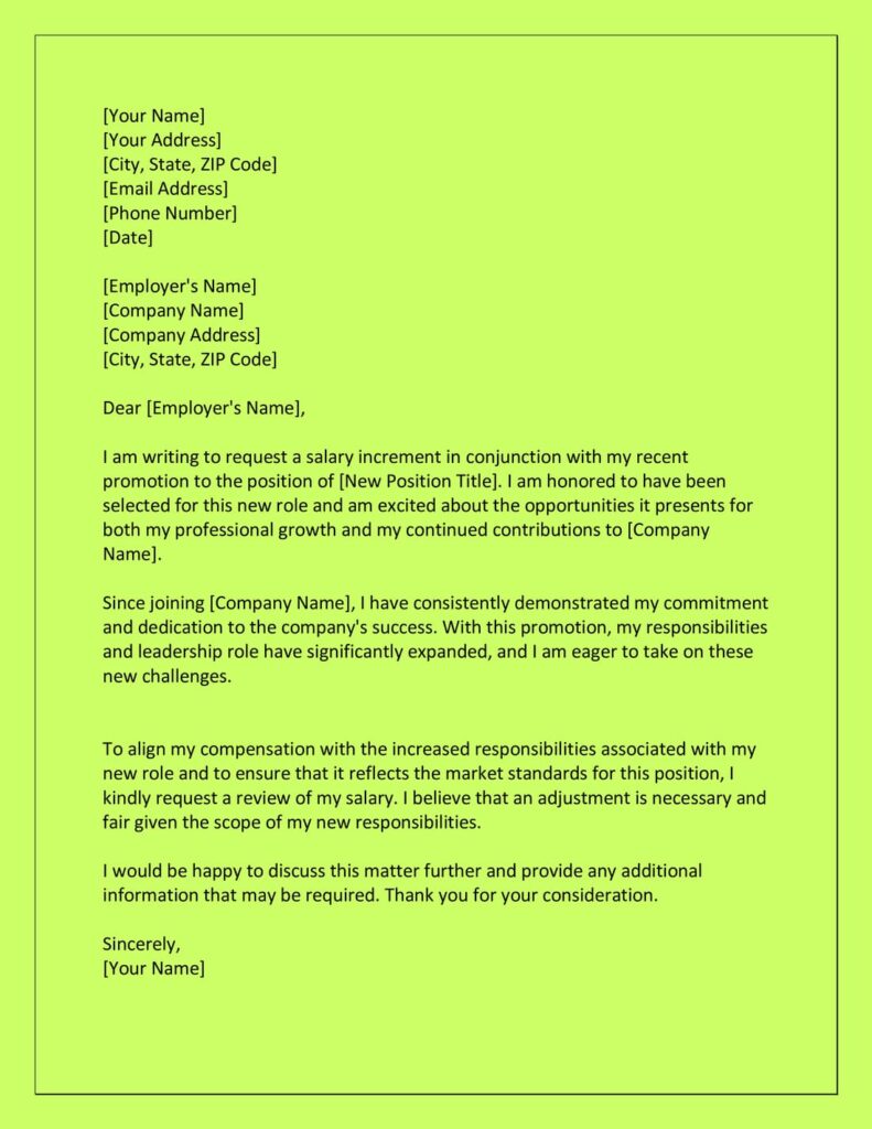 [Top 5] Salary Increment Request Letter Format (Download in Word.docx)