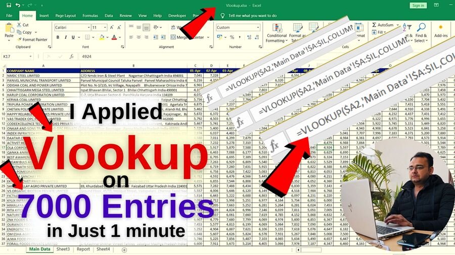 apply Vlookup on Large Excel Data