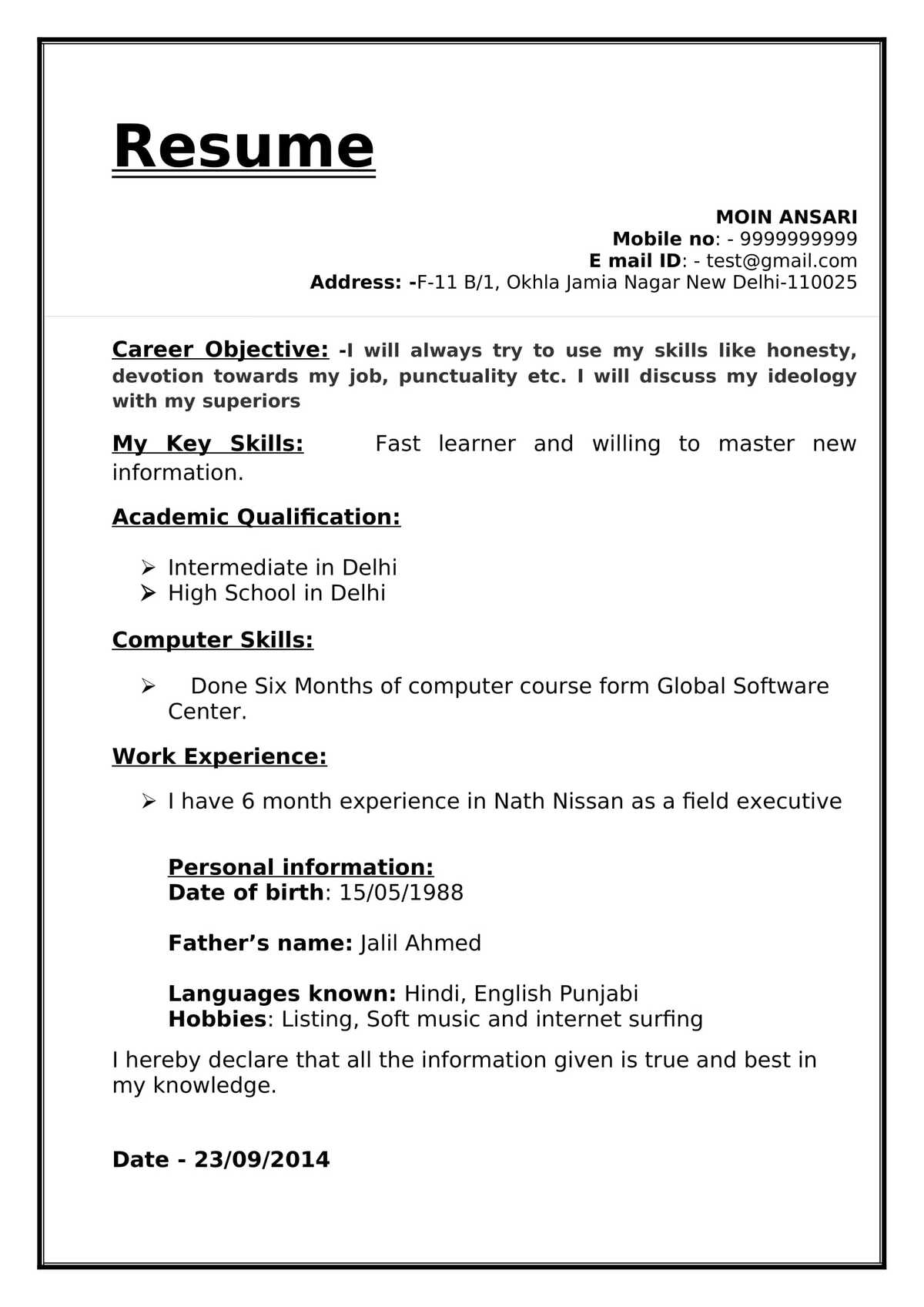 Resume Format 2024 Singapore Visa Maris Merrili