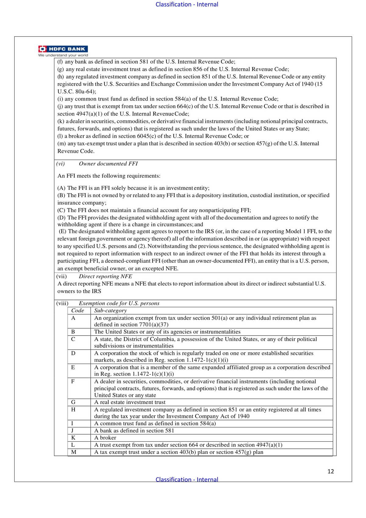 HDFC Bank FATCA - CRS Annexure Entities (Extended Declaration For Non-Individual Entitie) in PDF Download-12