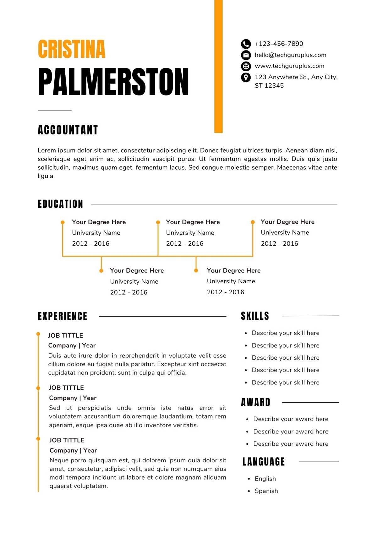 Accountant Editable Resume Templates Download in Docx_1_New