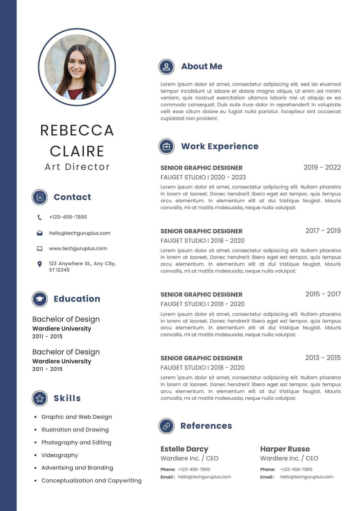 Art Director Editable Resume Template Download in docx-13