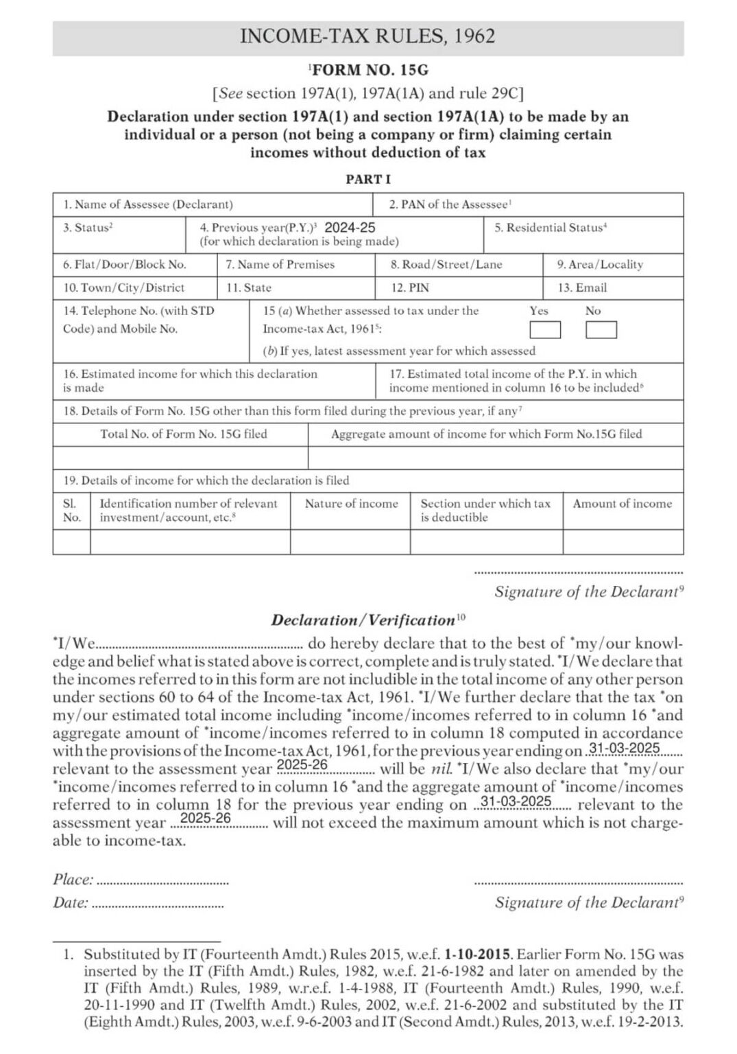 Axis Bank Re-KYC Form Download in PDF