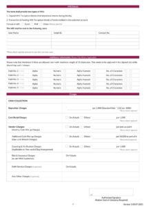 Axis Bank Cash and Cheque Application Form Download in PDF