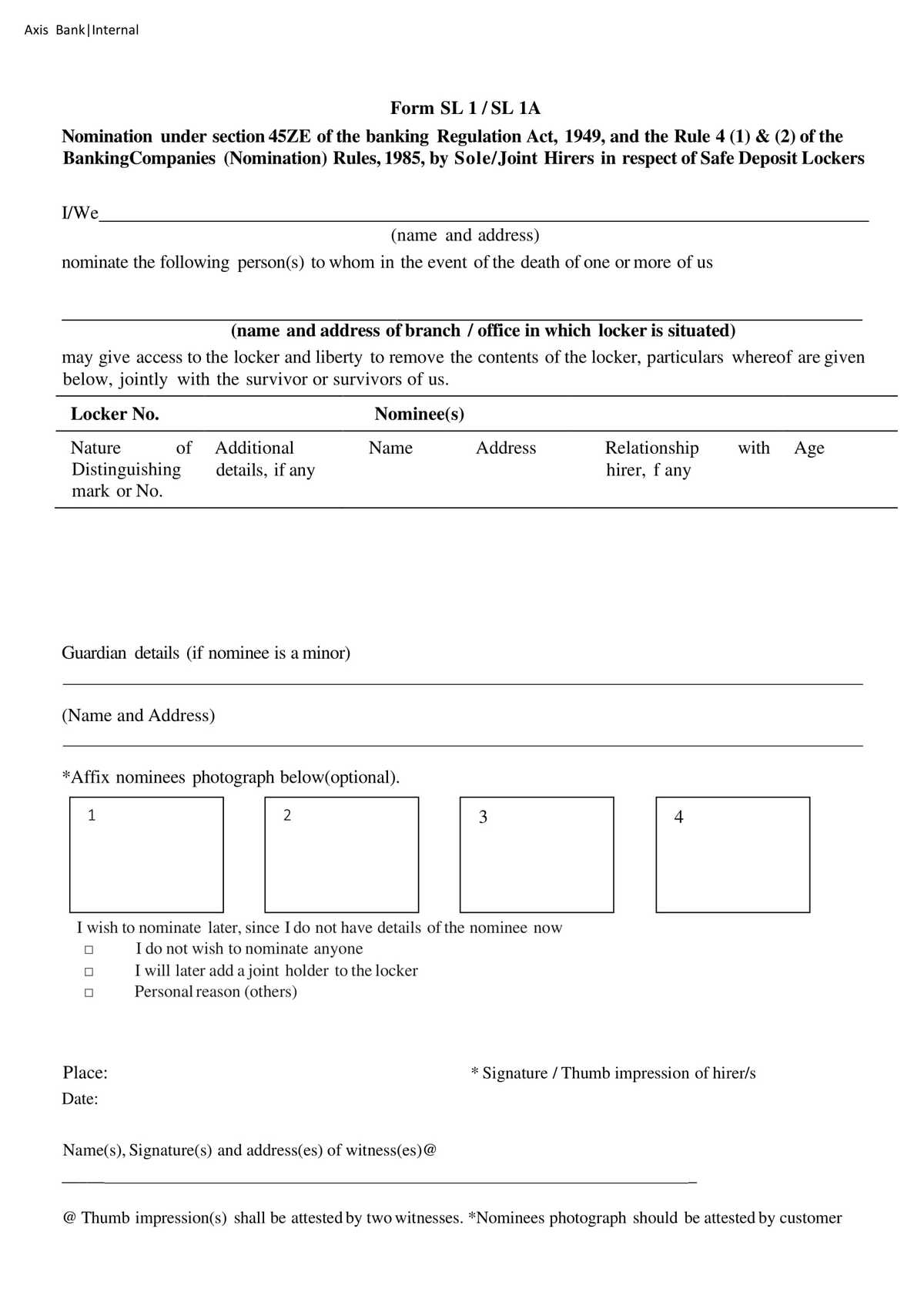 Axis Bank Safe Deposit Locker Agreement Download in PDF-02