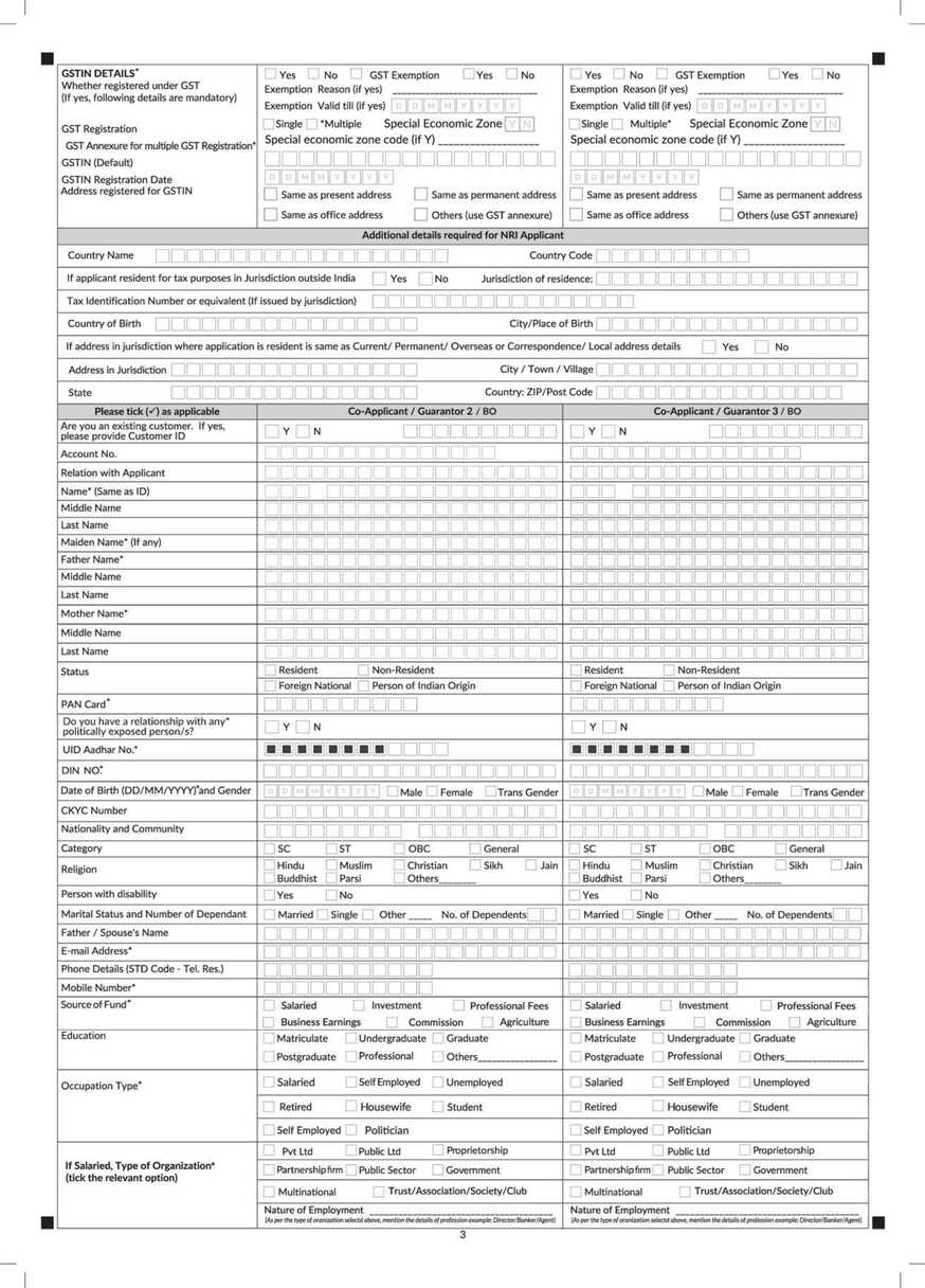 Axis Bank Securities Loan Application Form Download in PDF-03