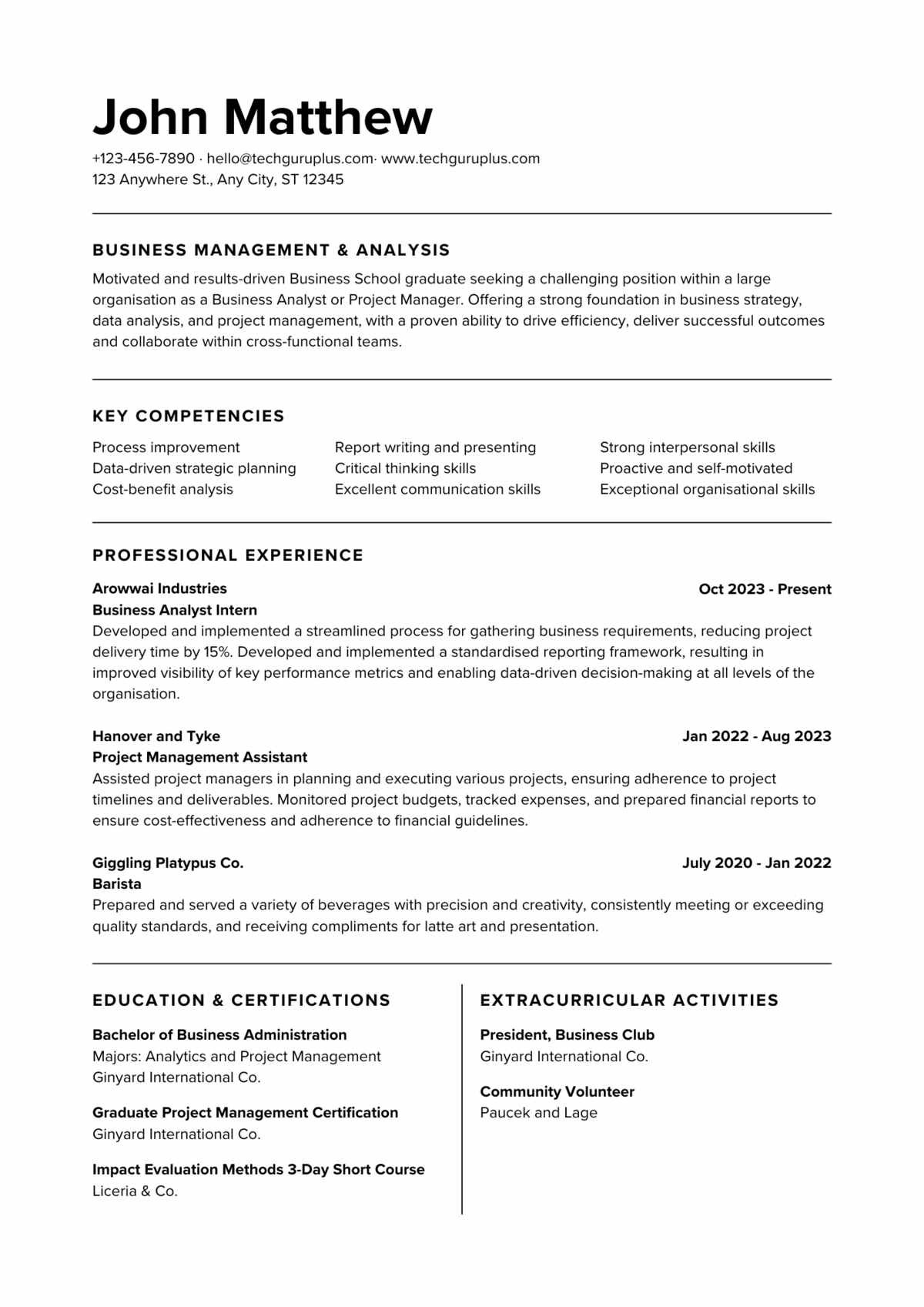 Business Management Editable Resume Template Download in docx-16