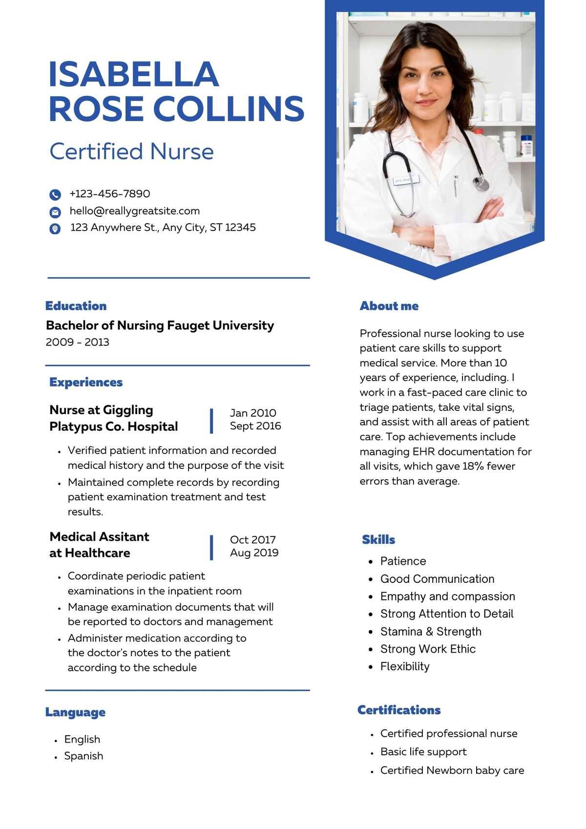 Certified Nurse Editable Resume Template Download in docx-4