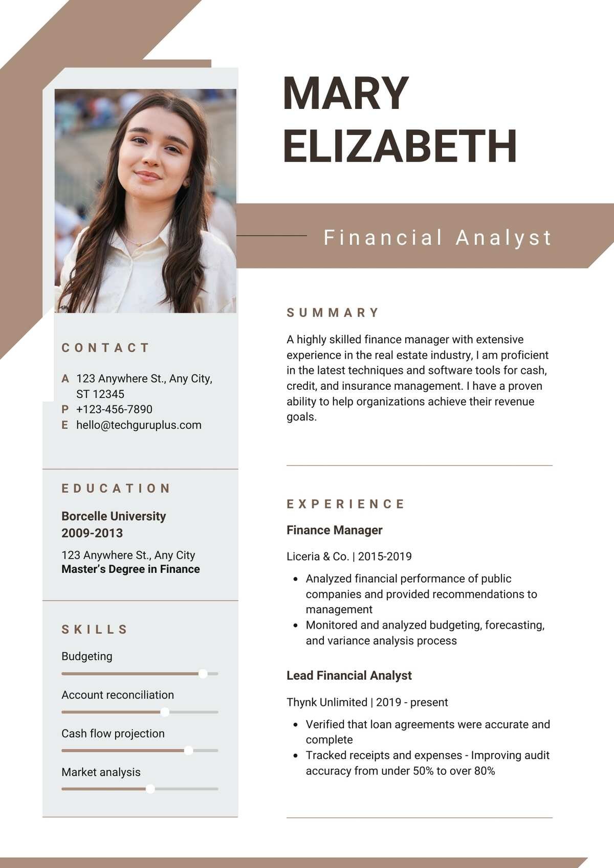 Financial Analyst Editable Resume Template Download in docx-18