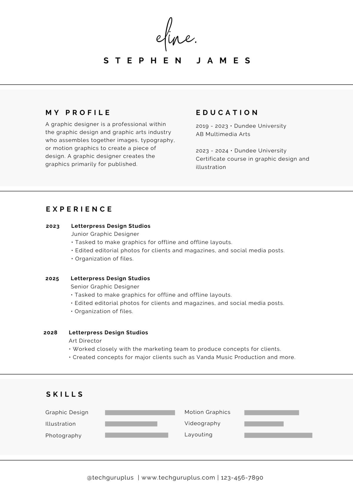 Graphic Designer Editable Resume Templates Download in Docx Format (2)