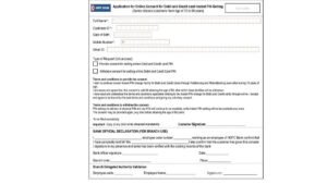 HDFC Bank Application Form for Online Consent for Debit and Credit Card Instant PIN Setting in PDF Download