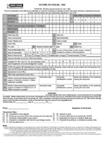 HDFC Bank Form For Income-Tax Rules, 1962 Download in PDF