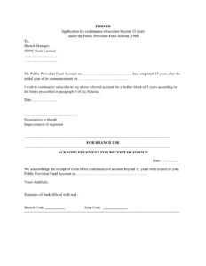 HDFC Bank Form H Application for Continuance of Account in PDF Download