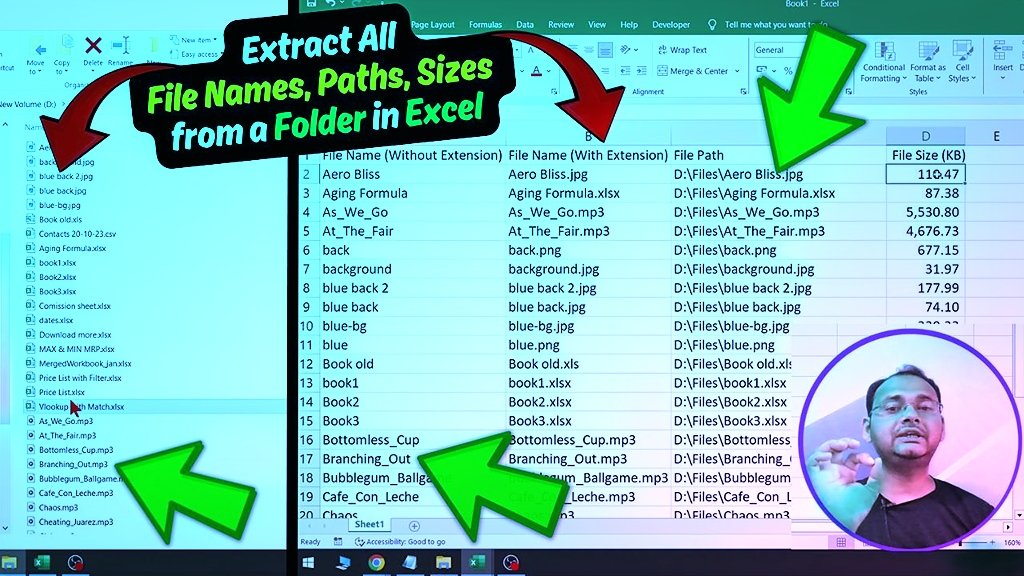 Extract All File Names, Paths, and Sizes from a Folder in Excel