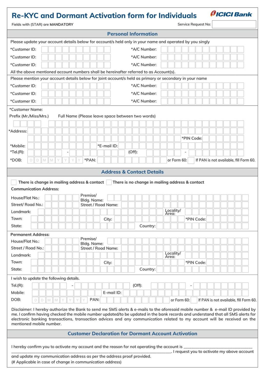 Transaction Dispute Form.pdf ICICI Bank Card Transaction Dispute Form Download in PDF