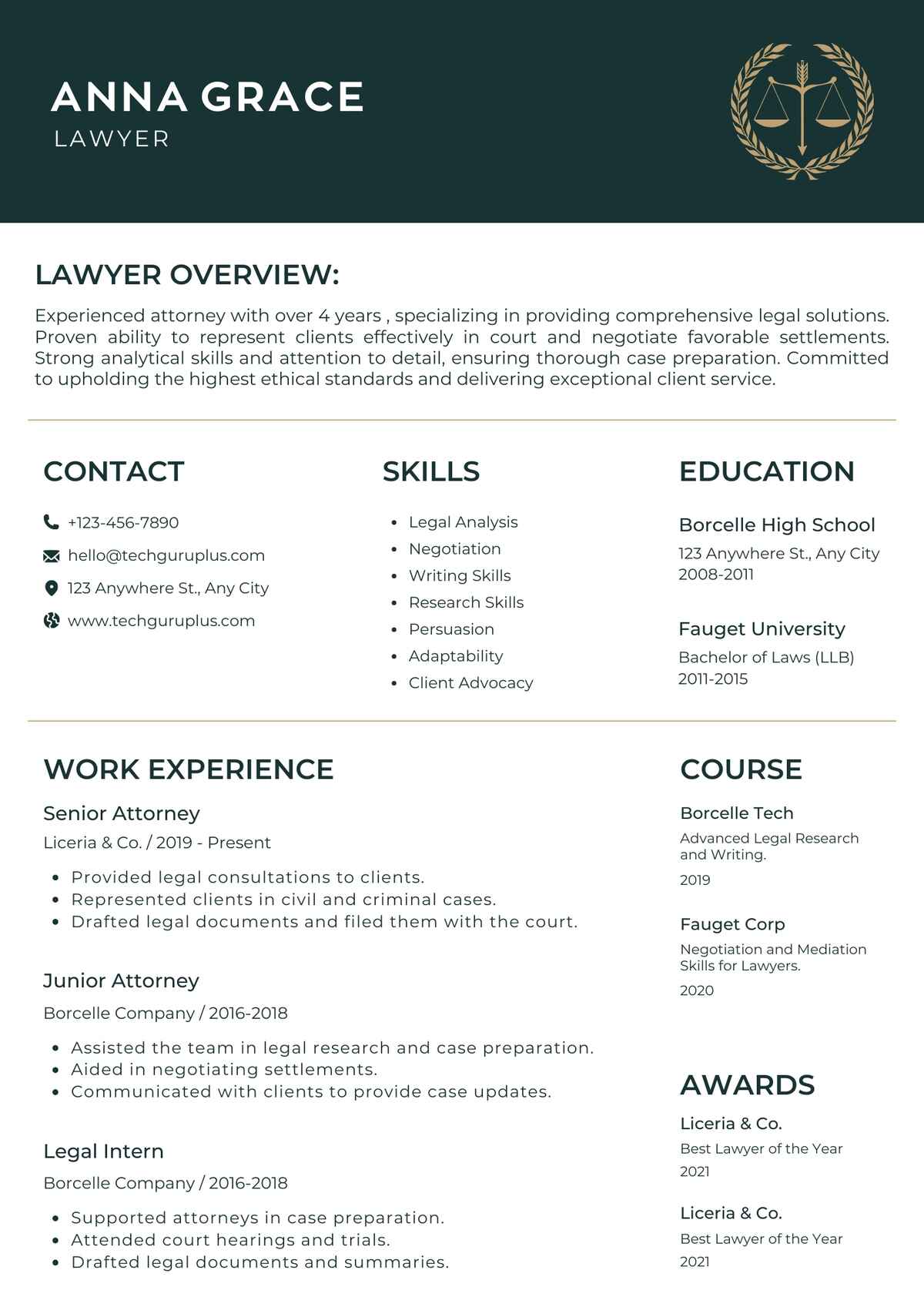 Lawyer Editable Resume Template Download in docx-18