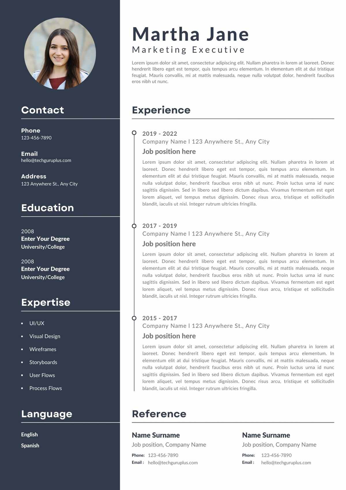 Marketing Executive Editable Resume Template Download in docx-20