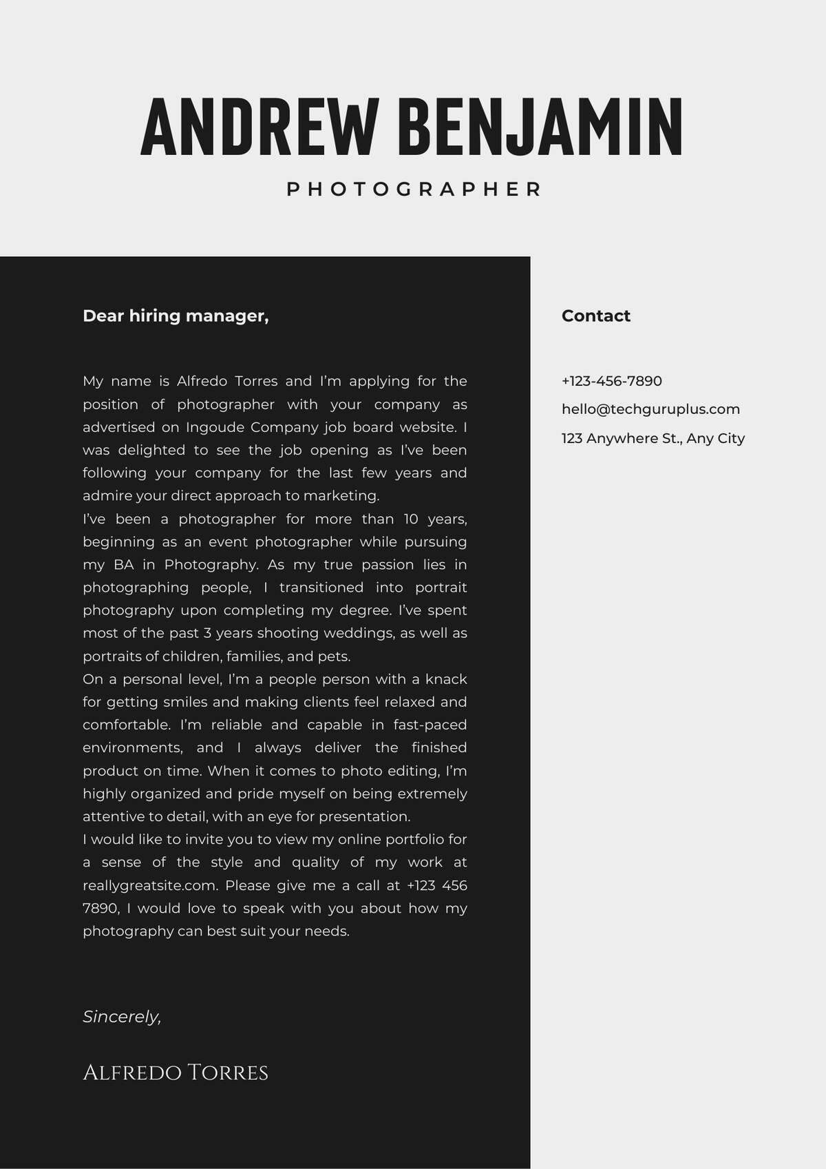 Photographer Editable Resume Templates Download in Docx Format (17)