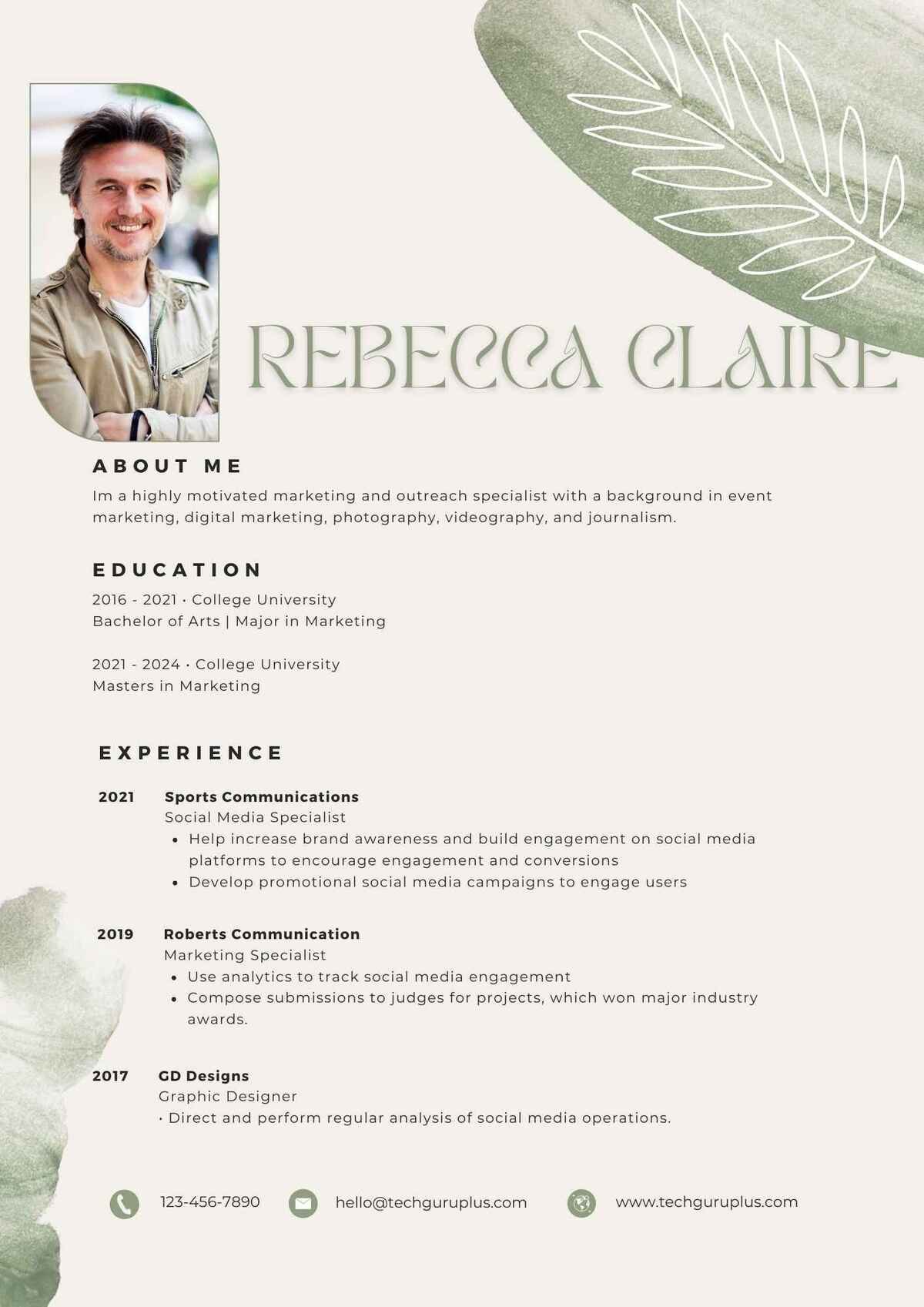 Photographer Editable Resume Templates Download in Docx Format-4 (1)