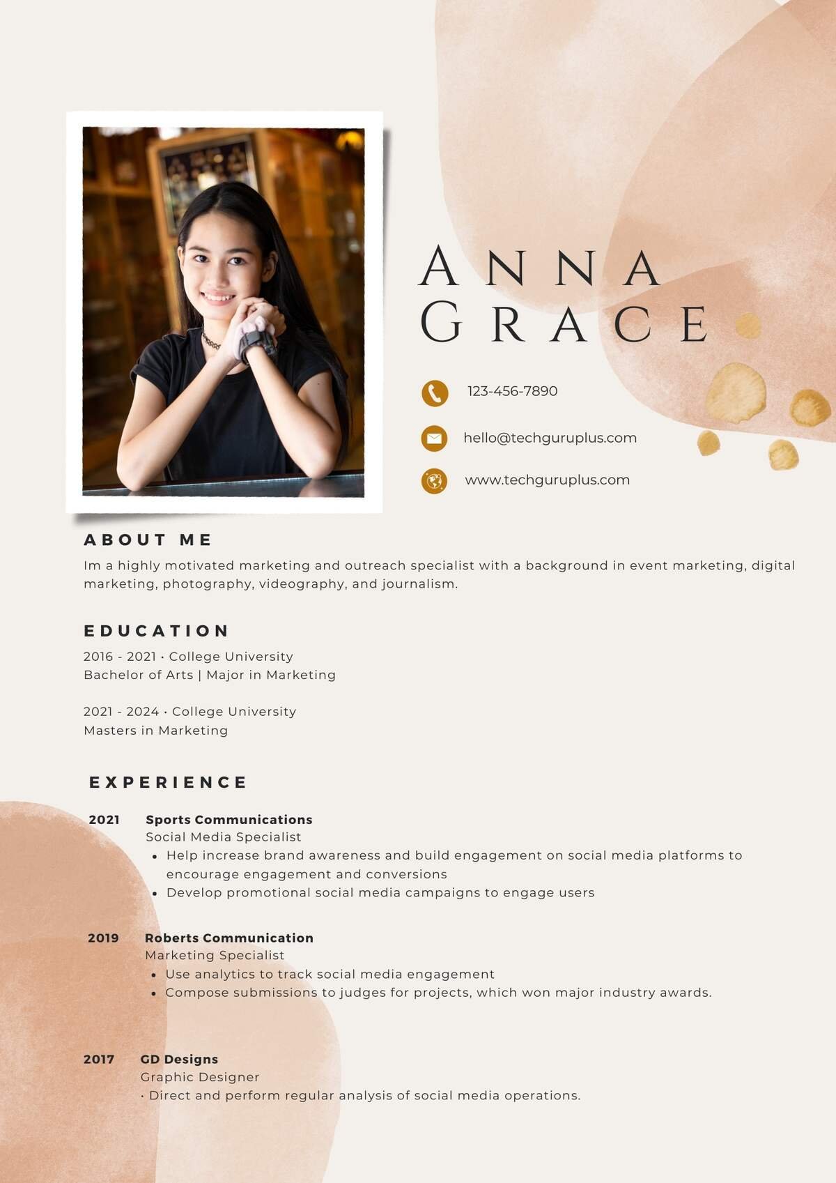 Photography Editable Resume Templates Download in Docx Format 21