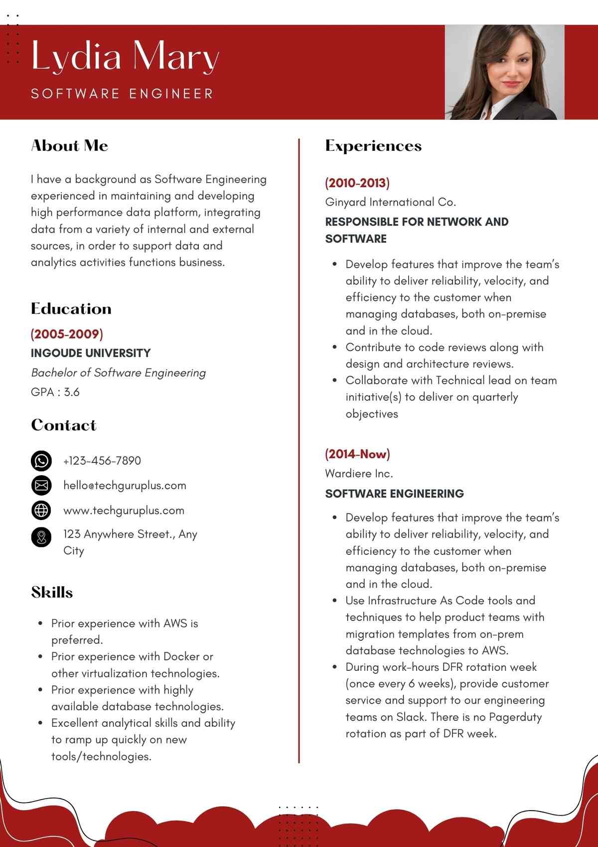 Software Engineer Editable Resume Template Download in docx (4)