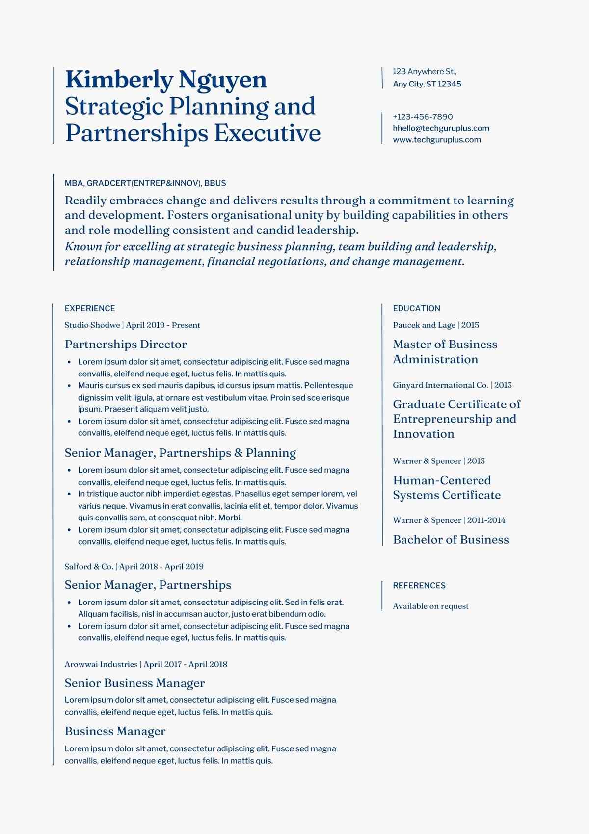 Strategic Planning Executive Editable Resume Template Download in docx-12