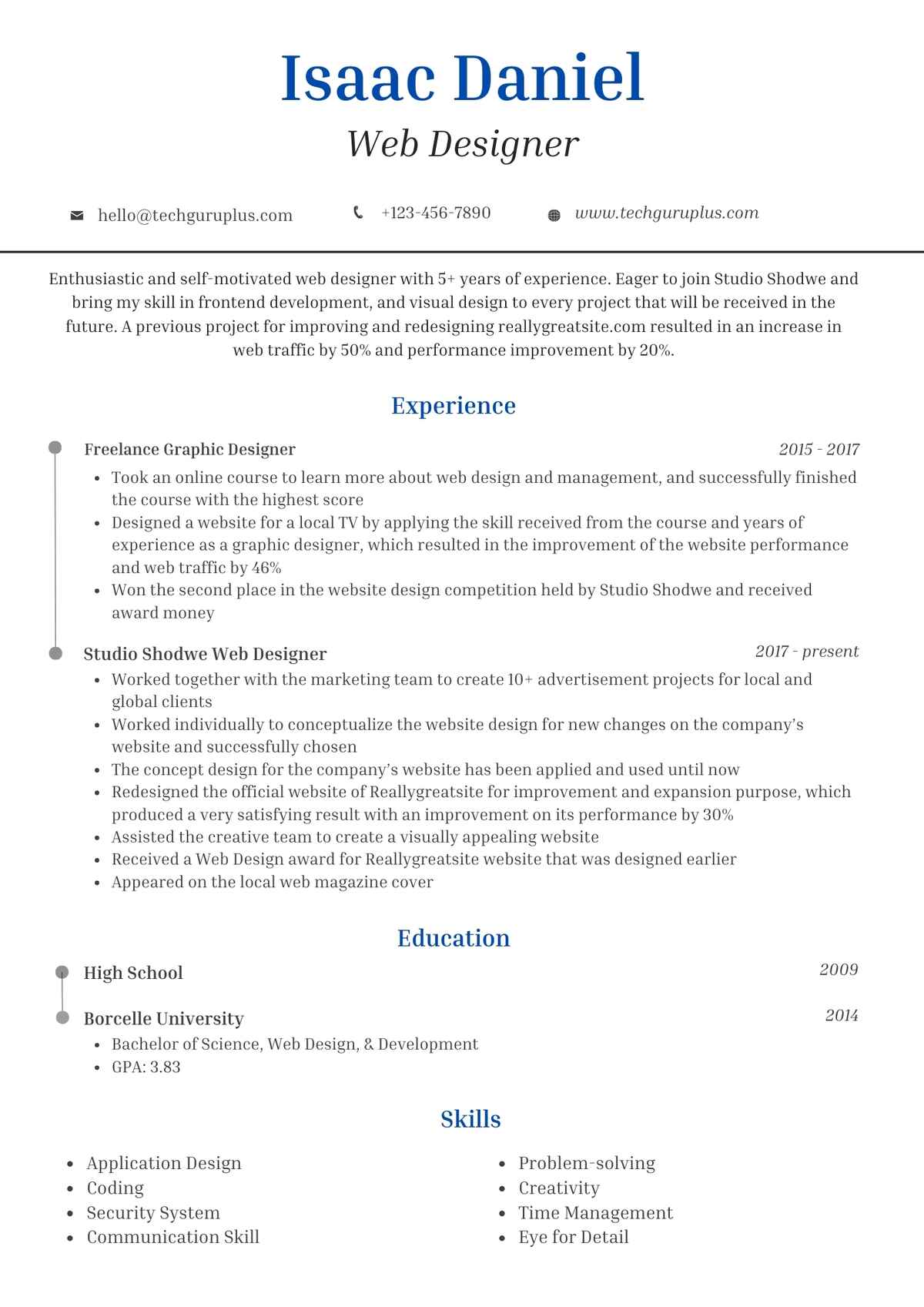 Web Designer Editable Resume Template Download in docx-12