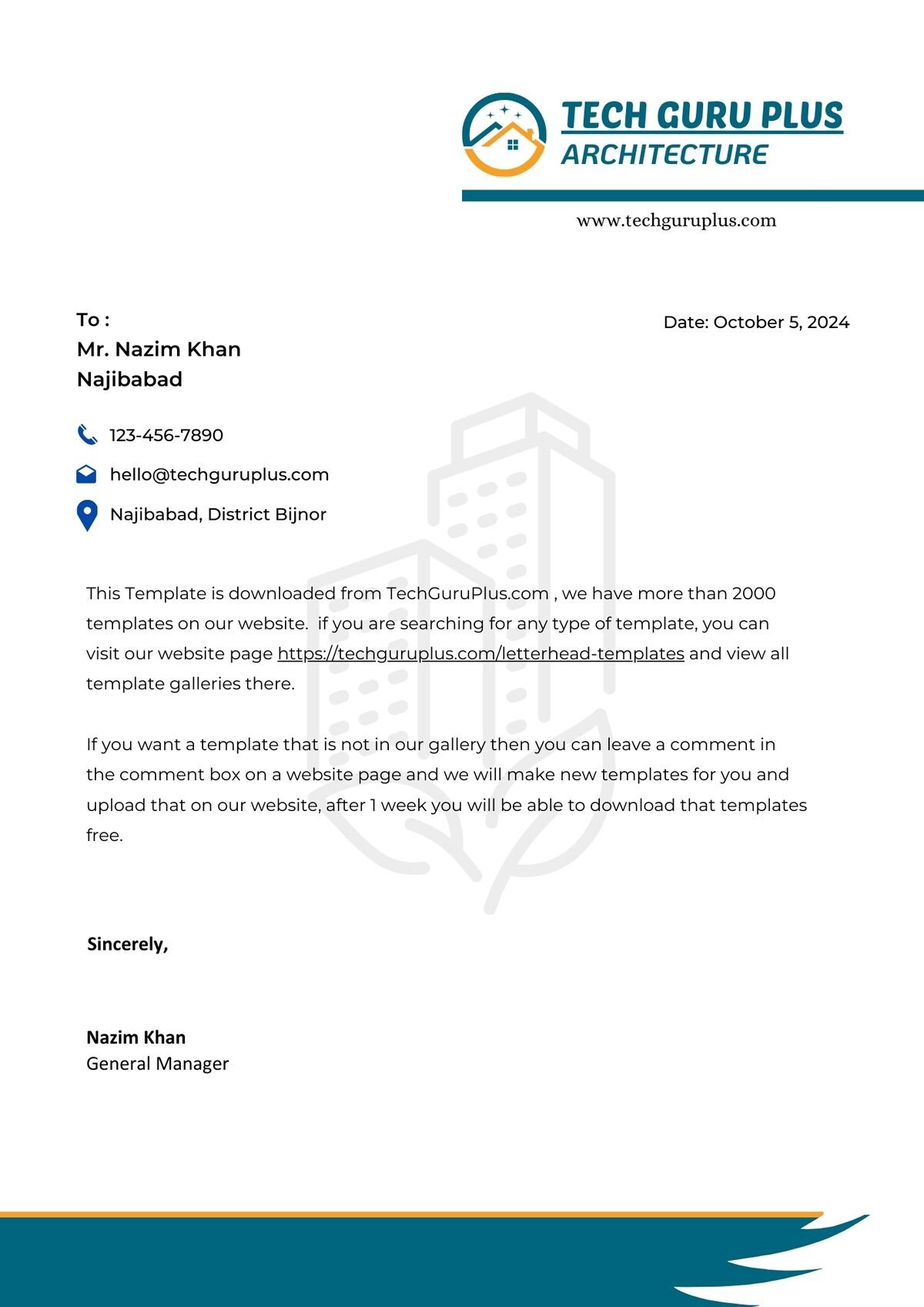 Architecture Letterhead Editable Resume Template Download in docx-19