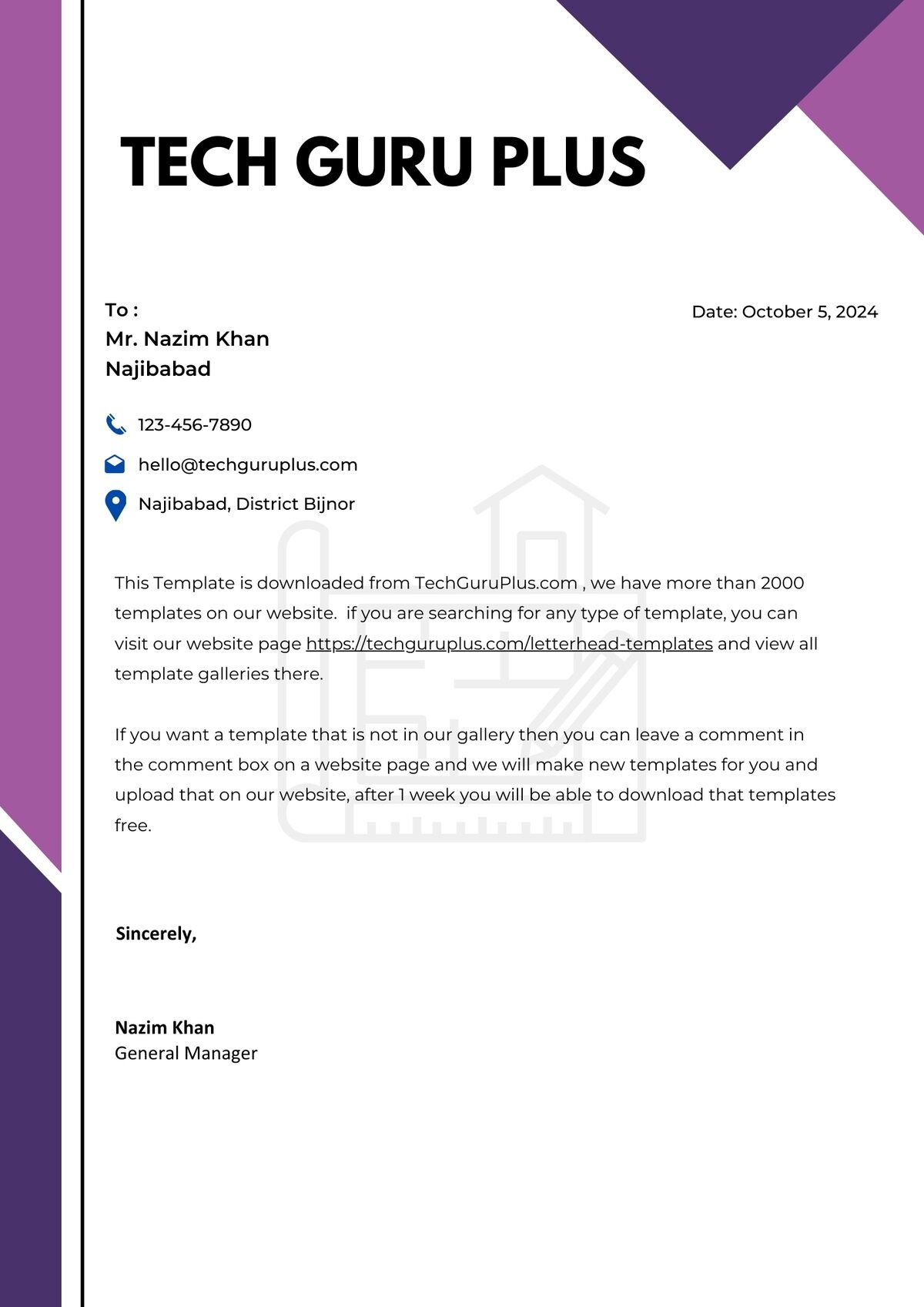 Architecture Letterhead Editable Resume Template Download in docx-4