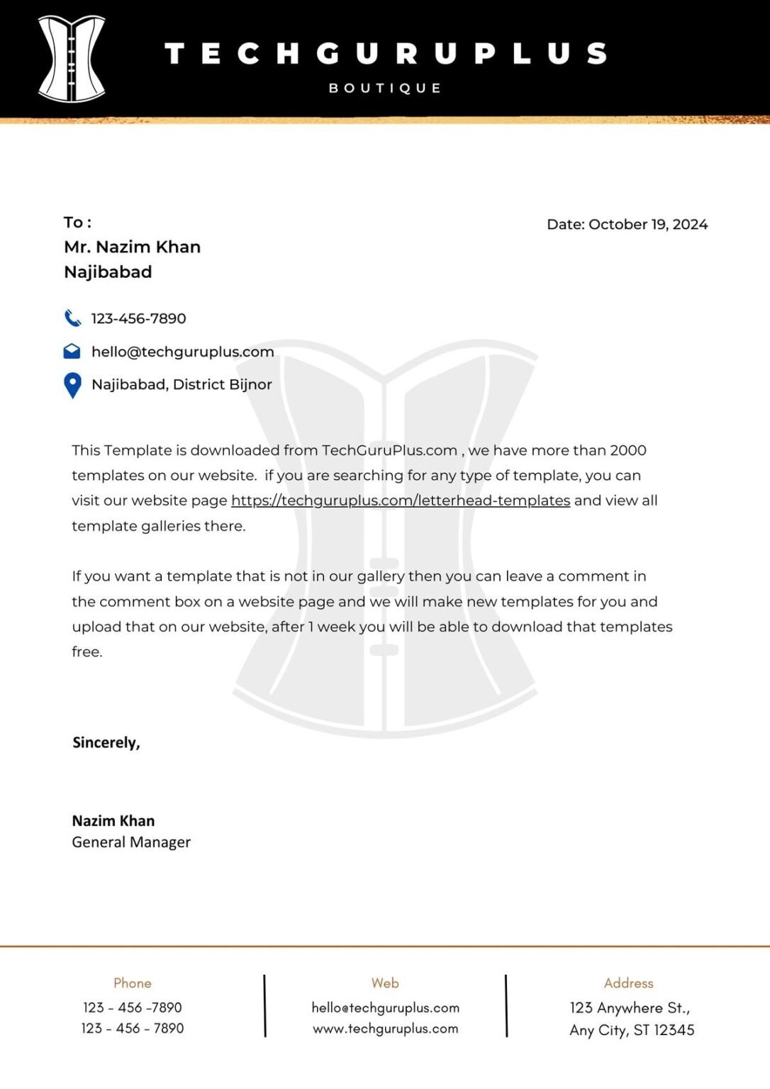 Boutique Shop Letterhead 20 Templates Download in Word (.docx)