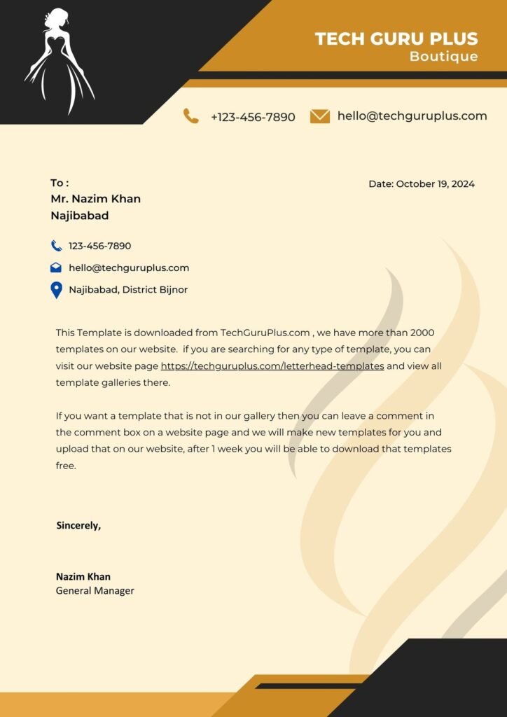 Boutique Shop Letterhead 20 Templates Download in Word (.docx)