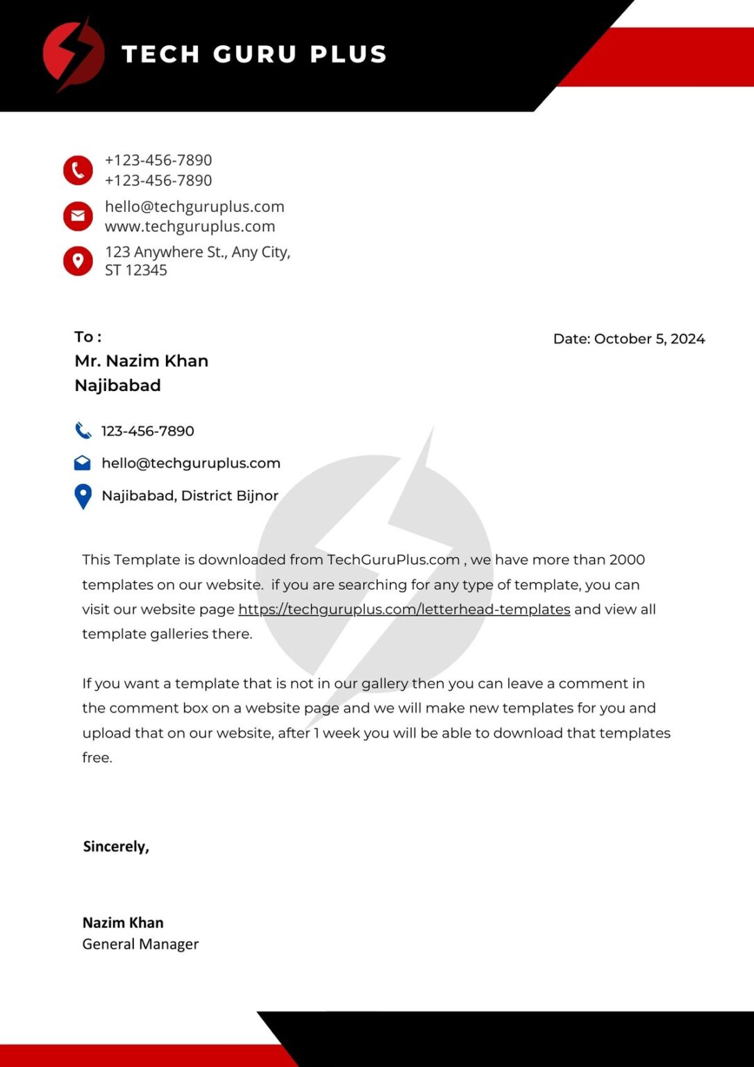 Electrical Company Letterhead 20 Templates Download in Word (.docx)