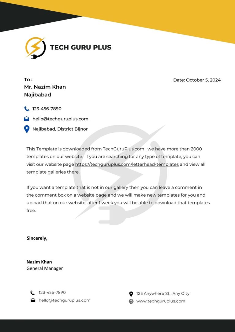 Electrical Company Letterhead 20 Templates Download in Word (.docx)